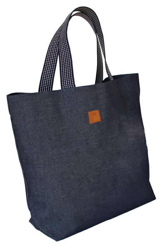 インディゴ　デニム横長バッグ