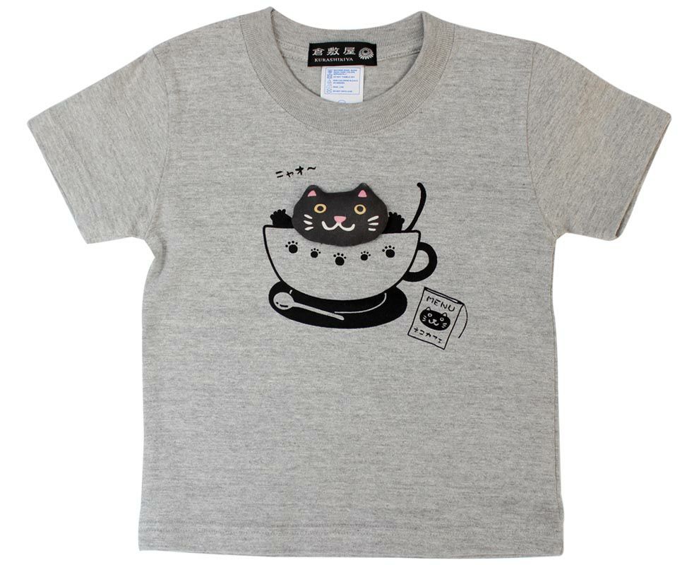 ぷくぷくTシャツ　ねこカフェ